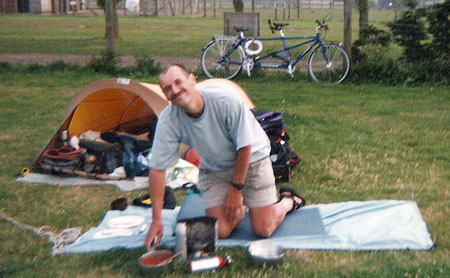 Camping out in Central England with my daughter Leontien