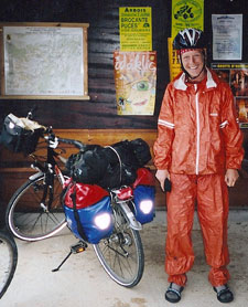 With Leontien in the rain near the Jura Still smiling