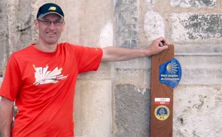 Photo of Menno on his Santiago trip in 2007